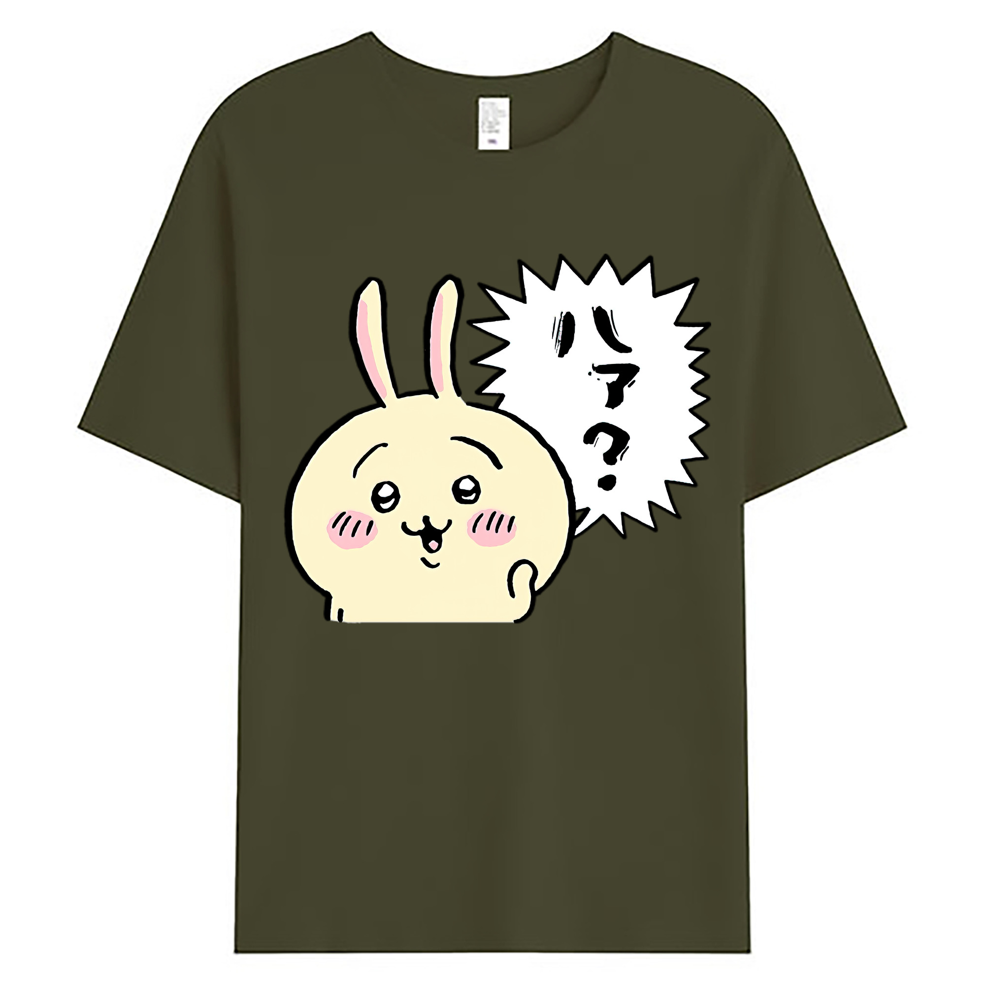 （画像用） ちいかわ うさぎ Chii-kawa usagi 綿100％ メンズ半袖Tシャツ｜肌触りやわらか＆通気性